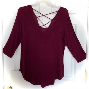 Crossback Purple Blouse